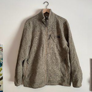 The North Face Tan Full Zip (Size XL)